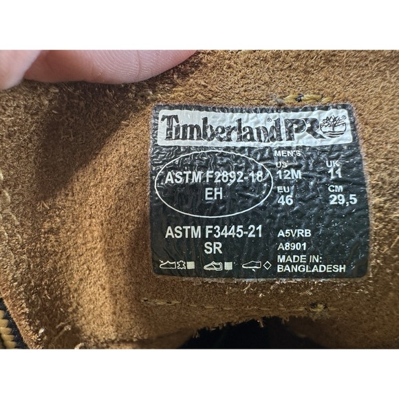 Timberland PRO Wedge 6 Soft Toe Boots Mens Size 12 Wheat Leather Breathable main image 5